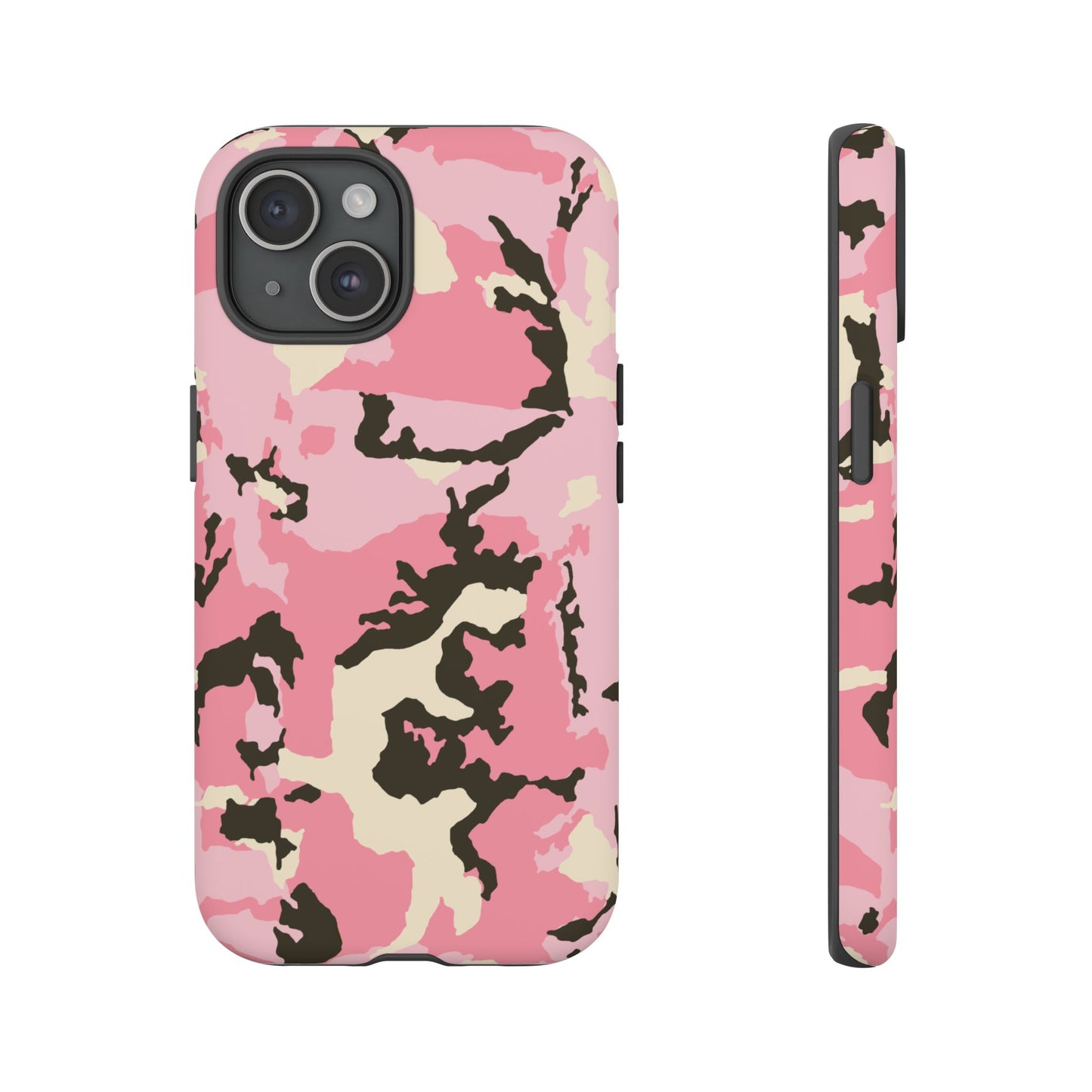 Stylish Tough Phone Case – Pink Camo Design for Bold Protection  Make a statement while keeping your phone safe with this eye-catching pink camouflage case that blends fashion with durability.