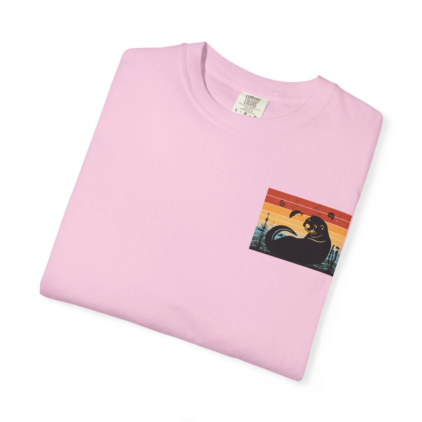 Coastal Vibe Unisex Garment-Dyed T-shirt with Otter Design