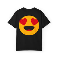 Love Emoji Garment-Dyed Unisex T-Shirt | Perfect for Valentine's Day & Casual Wear