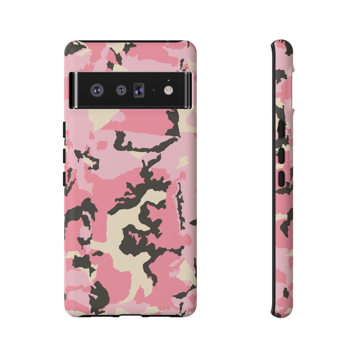 Stylish Tough Phone Case – Pink Camo Design for Bold Protection  Make a statement while keeping your phone safe with this eye-catching pink camouflage case that blends fashion with durability.