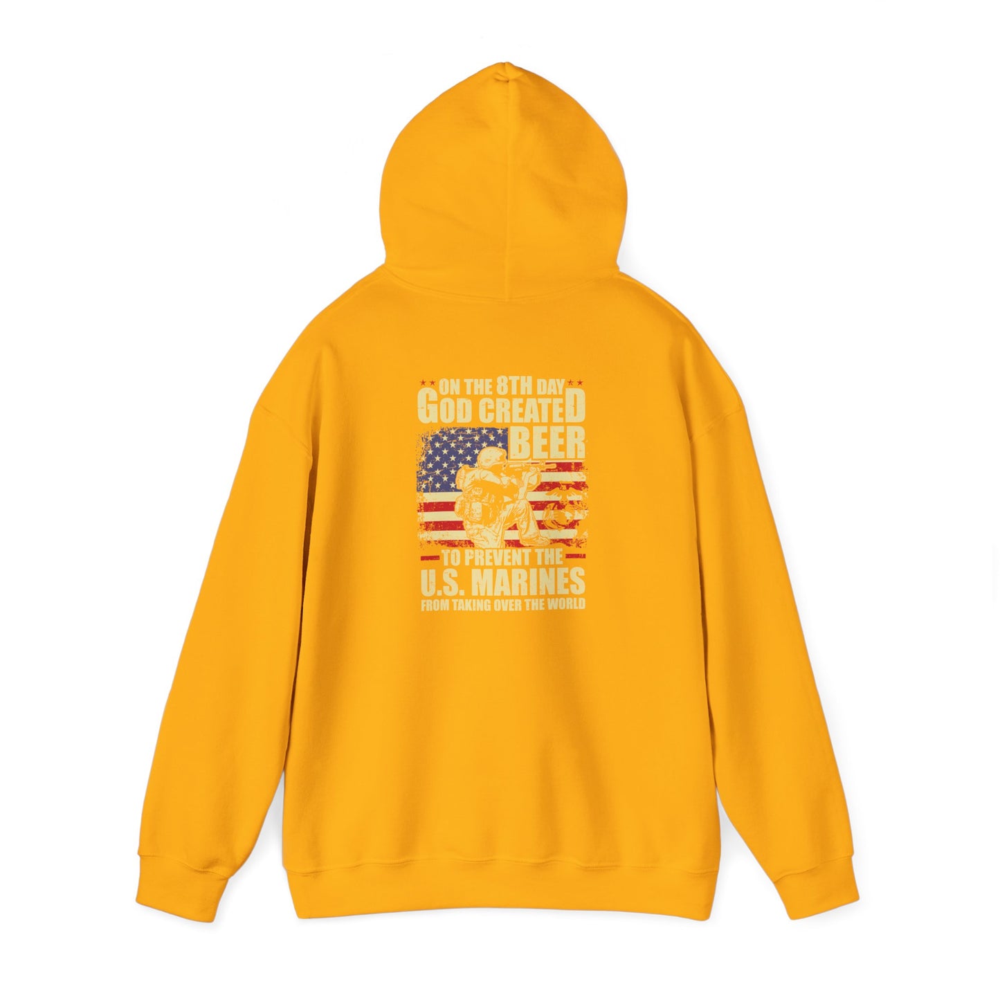 God Created Beer Hoodie, Marine Sweatshirt - Funny Drinking Gift, Unisex Pullover, Alcohol Lover, Birthday Present, Cool