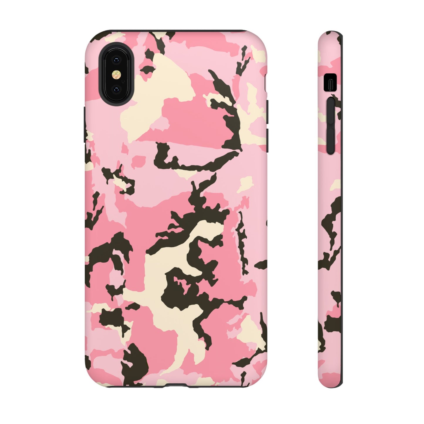 Stylish Tough Phone Case – Pink Camo Design for Bold Protection  Make a statement while keeping your phone safe with this eye-catching pink camouflage case that blends fashion with durability.