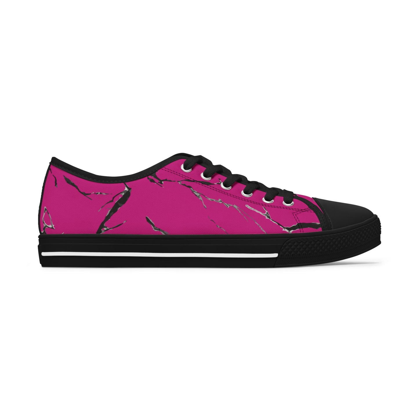 Trendy Pink Marble Low Top Sneakers for Women