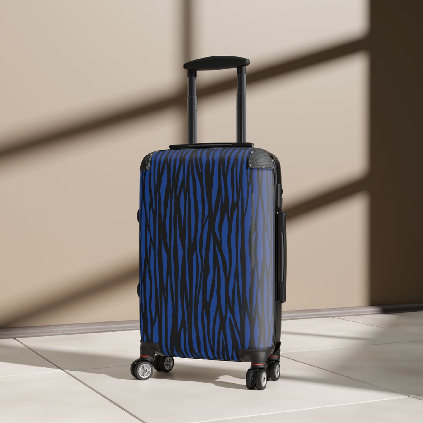 Bold Striped Suitcase - Stylish Travel Luggage for Adventurers