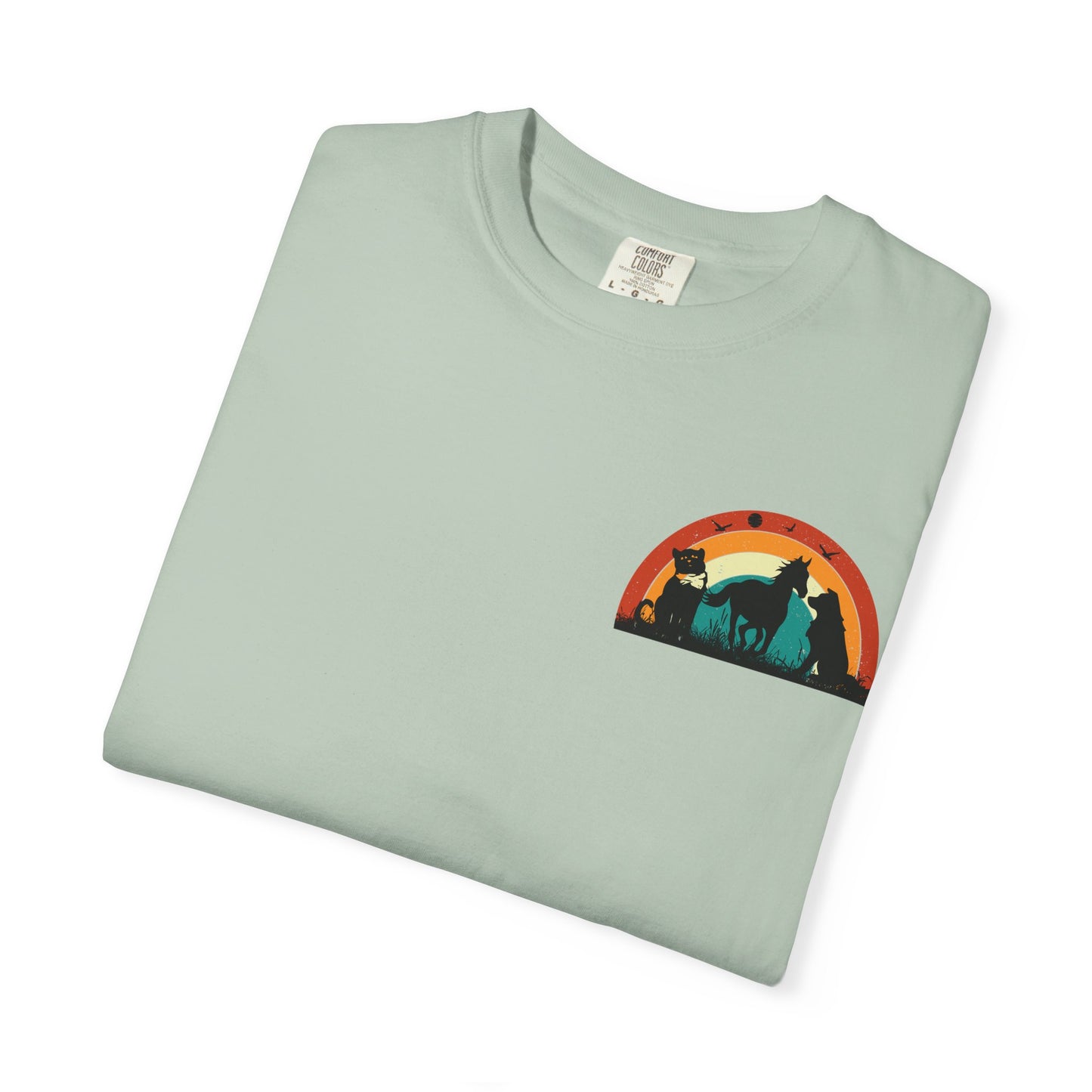 Rainbow Animal Scene Unisex T-Shirt - Nature Lover's Gift