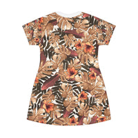 Tropical Floral T-Shirt Dress – Perfect for Summer Getaways & Casual Outings