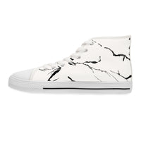Marble Print High Top Sneakers for Trendy Women
