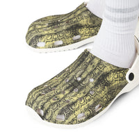 Stylish EVA Foam Rubber Clogs with Snakeskin Print