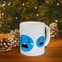 Sad Emoji Ceramic Mug - 11oz & 15oz Coffee Cup for Comfort & Support