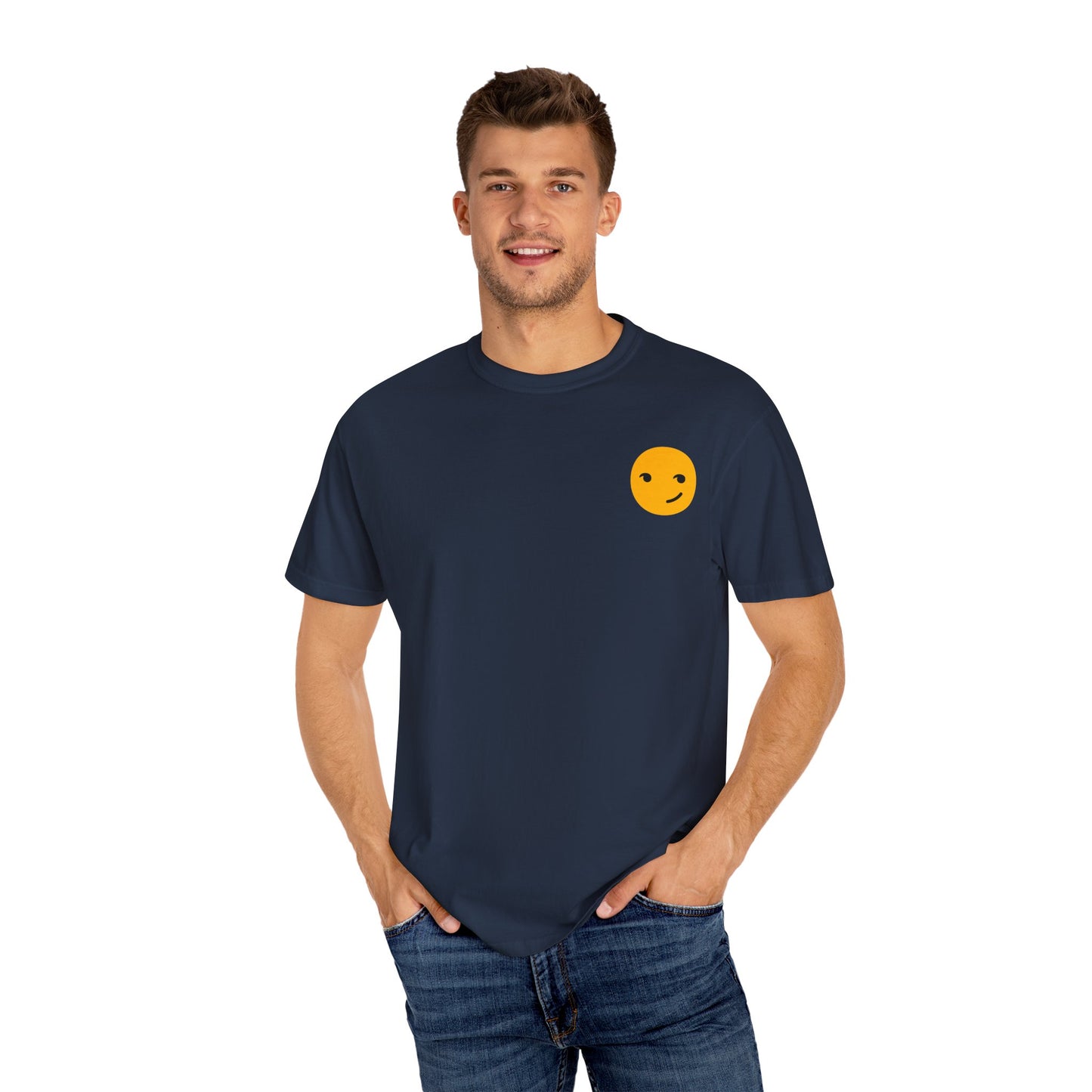 Smile Circle Unisex Garment-Dyed T-Shirt - Fun Casual Tee for Everyday Wear