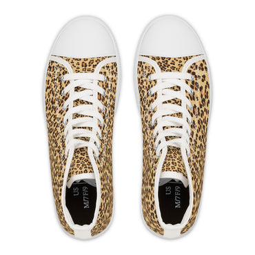 Leopard Print Women's High Top Sneakers - Stylish & Trendy Footwear for Everyday Adventures