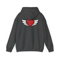 Angel Wings Heart Hoodie - Unisex Heavy Blend™ Sweatshirt for Love & Comfort