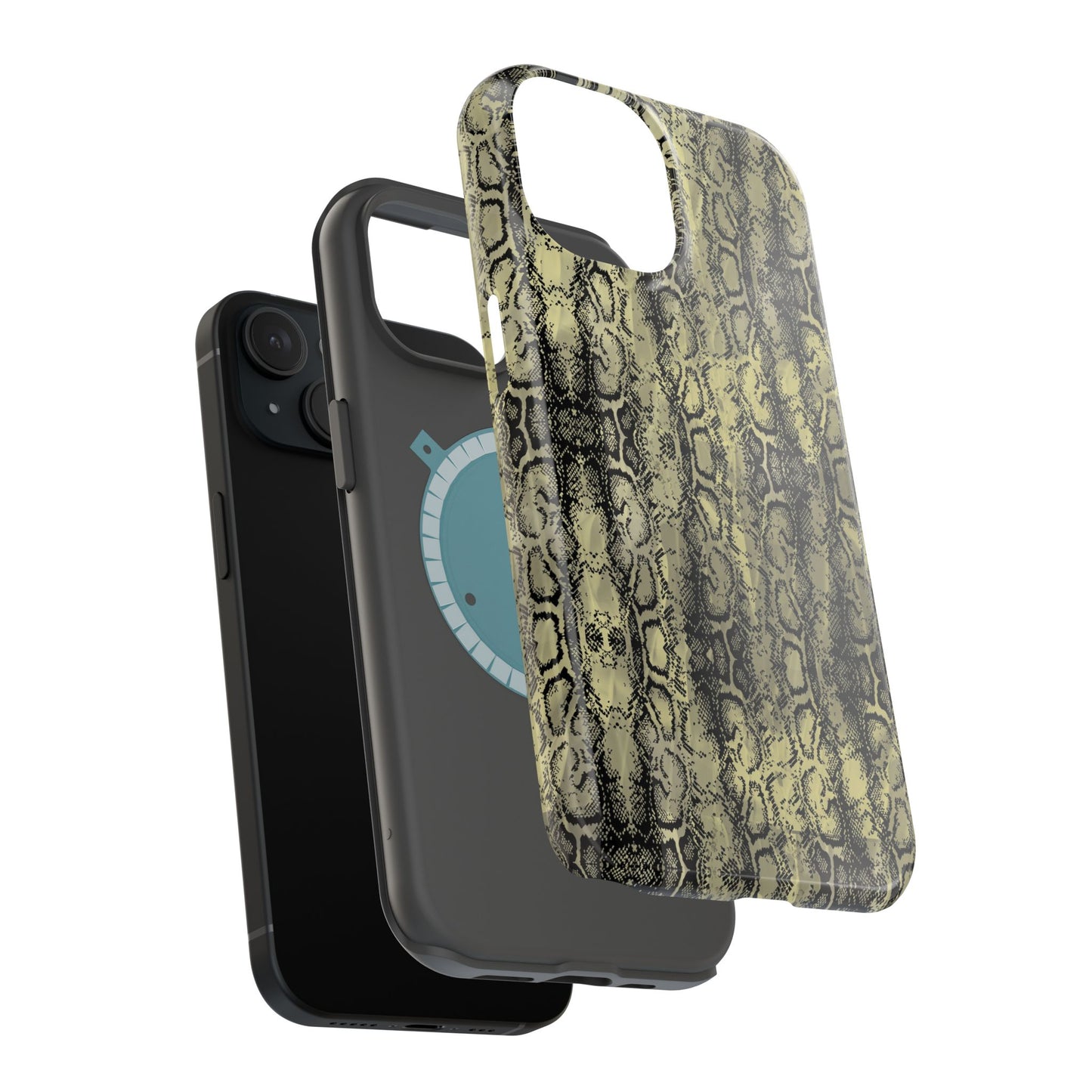 Stylish Snake Skin Magnetic Tough Case - Durable Protection for Your Phone