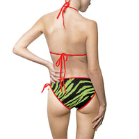 Fierce Zebra Print Women's Bikini Swimsuit