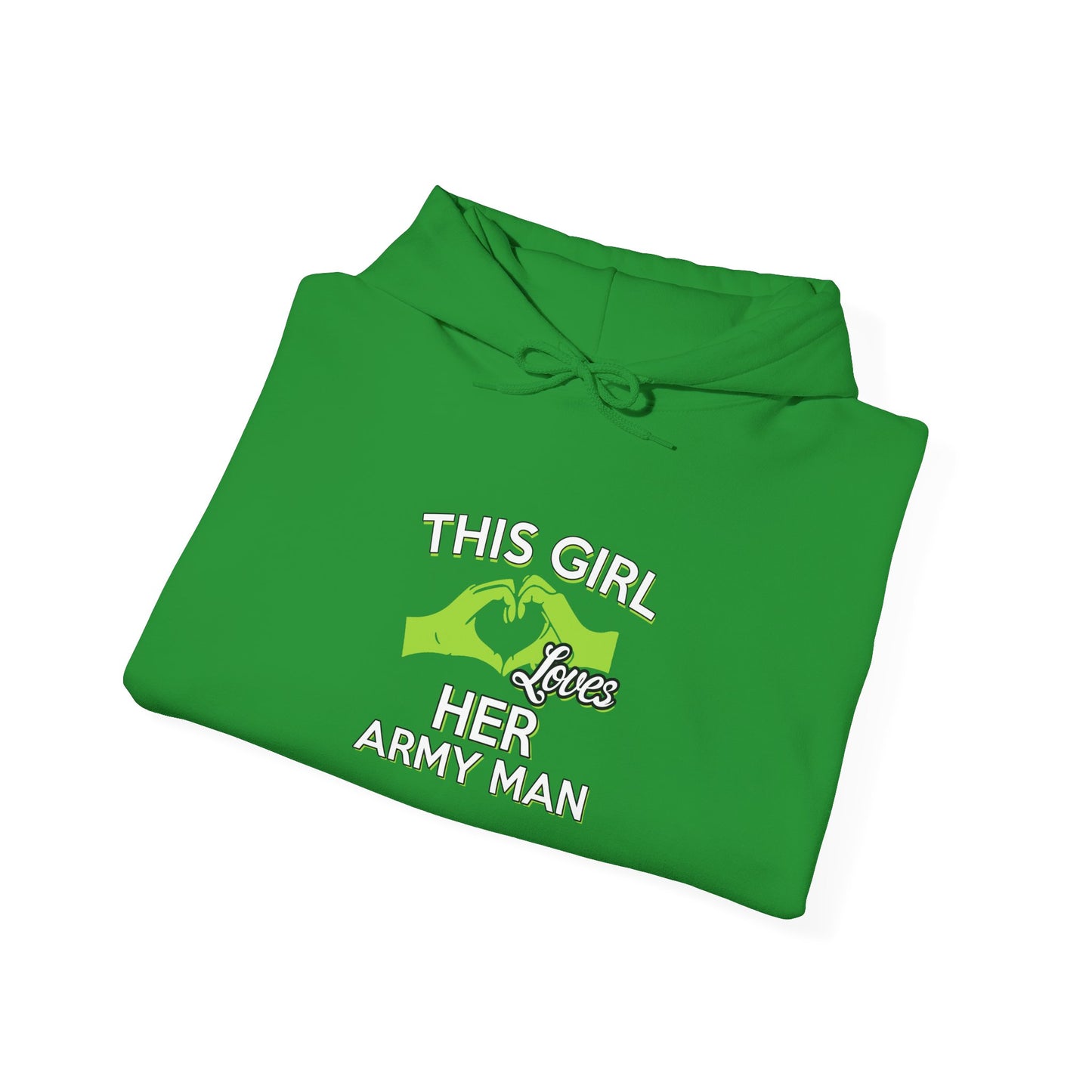 This Girl Loves Her Army Man Hoodie, Military Sweatshirt, Unisex Army Merchandise, Gifts for Military Spouses, Patriotic