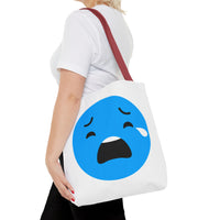 Emotional Expression Tote Bag - Cute Sad Face Design