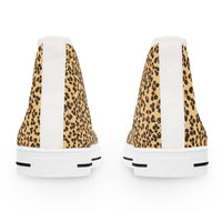 Leopard Print Women's High Top Sneakers - Stylish & Trendy Footwear for Everyday Adventures