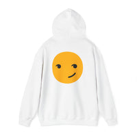 Smiley Face Unisex Heavy Blend Hooded Sweatshirt – Cozy & Playful Comfort for All Occasions