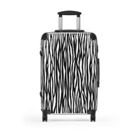 Modern Zebra Print Suitcase - Stylish Luggage for Travel Enthusiasts
