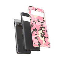 Stylish Tough Phone Case – Pink Camo Design for Bold Protection  Make a statement while keeping your phone safe with this eye-catching pink camouflage case that blends fashion with durability.