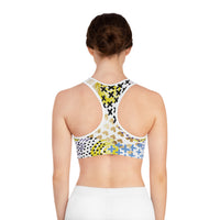 Vibrant Pattern Sports Bra - Stylish Activewear for Fitness Enthusiasts