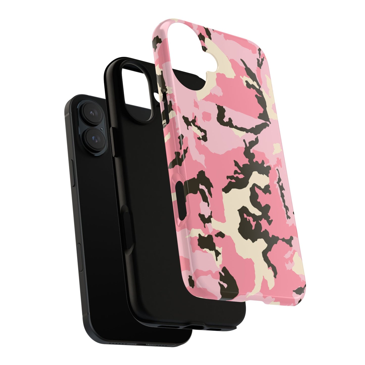 Stylish Tough Phone Case – Pink Camo Design for Bold Protection  Make a statement while keeping your phone safe with this eye-catching pink camouflage case that blends fashion with durability.