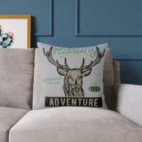 Adventure Hunting Club Pillow - Rustic Home Decor