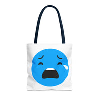 Emotional Expression Tote Bag - Cute Sad Face Design