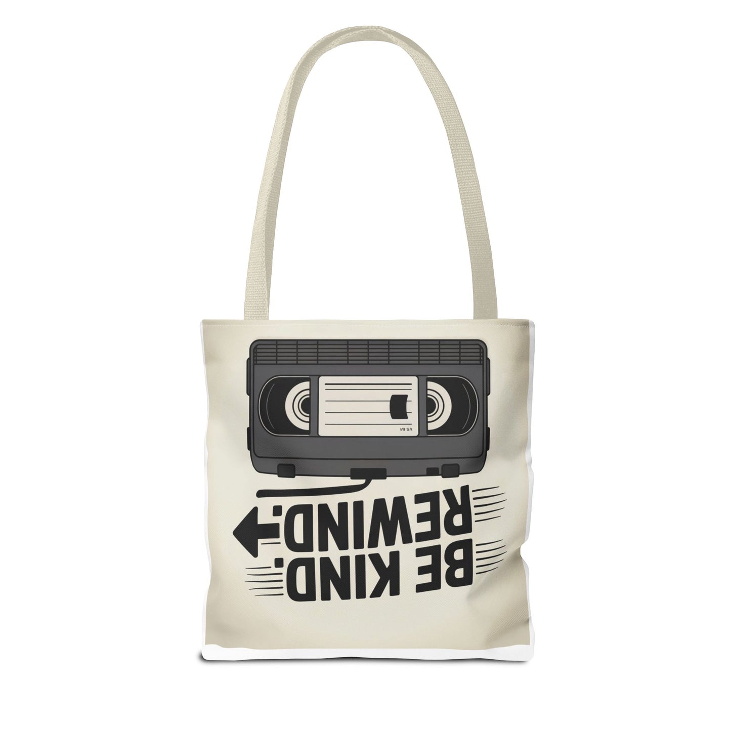 Retro Be Kind Rewind Tote Bag, Fun Eco-Friendly Tote, Gift for Movie Lovers, Shopping Bag, Beach Bag, Perfect for Everyday