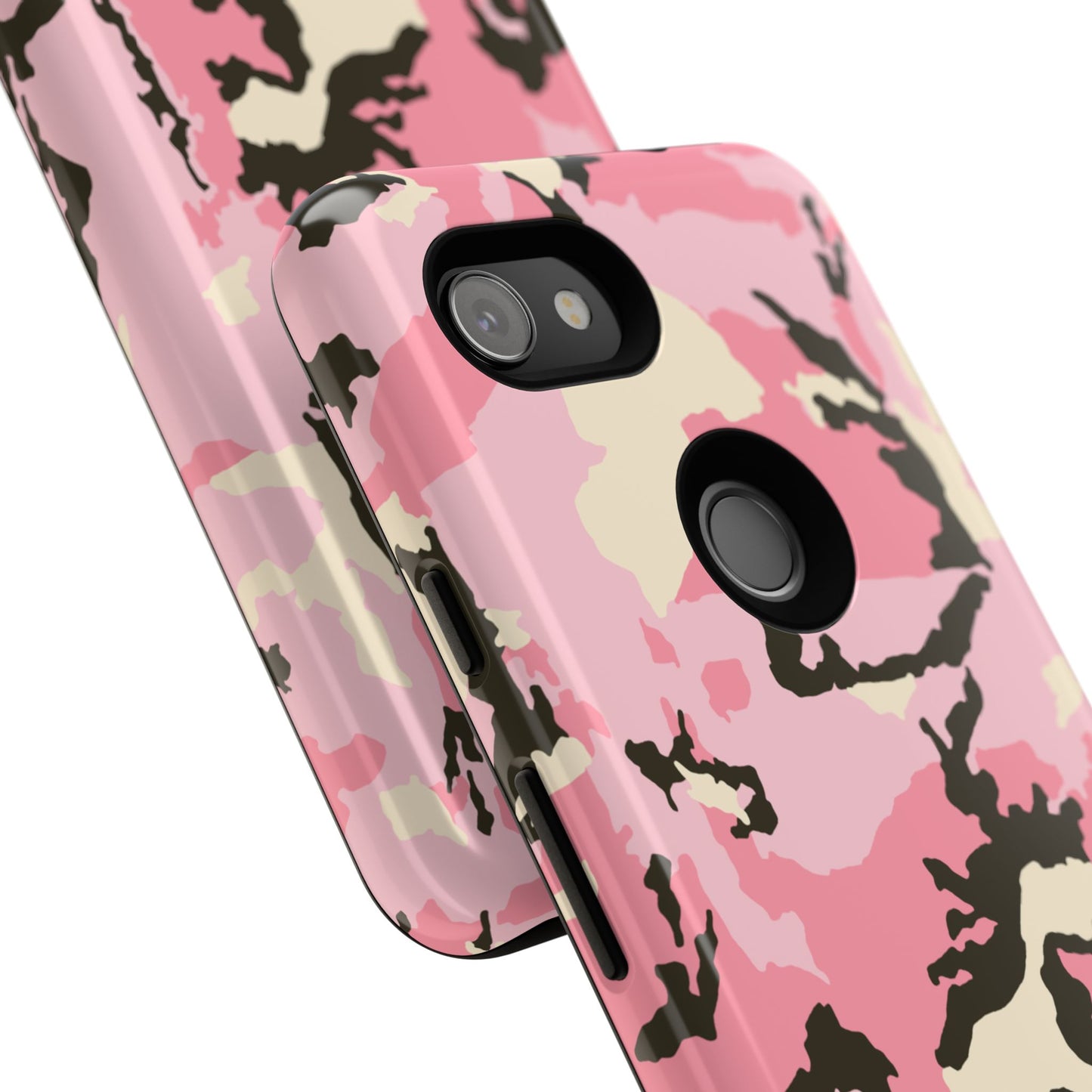 Stylish Tough Phone Case – Pink Camo Design for Bold Protection  Make a statement while keeping your phone safe with this eye-catching pink camouflage case that blends fashion with durability.