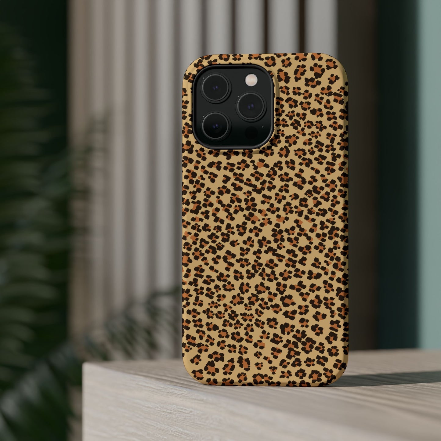 Leopard Print Magnetic Tough Case for iPhone – Bold Style, Rugged Protection  Make a fierce statement while keeping your iPhone safe with this stylish and durable magnetic tough case featuring a trendy leopard print design.