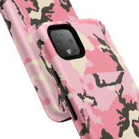Stylish Tough Phone Case – Pink Camo Design for Bold Protection  Make a statement while keeping your phone safe with this eye-catching pink camouflage case that blends fashion with durability.