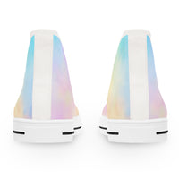 Pastel Gradient Women's High Top Sneakers - Stylish, Comfortable, and Perfect for Casual Wear