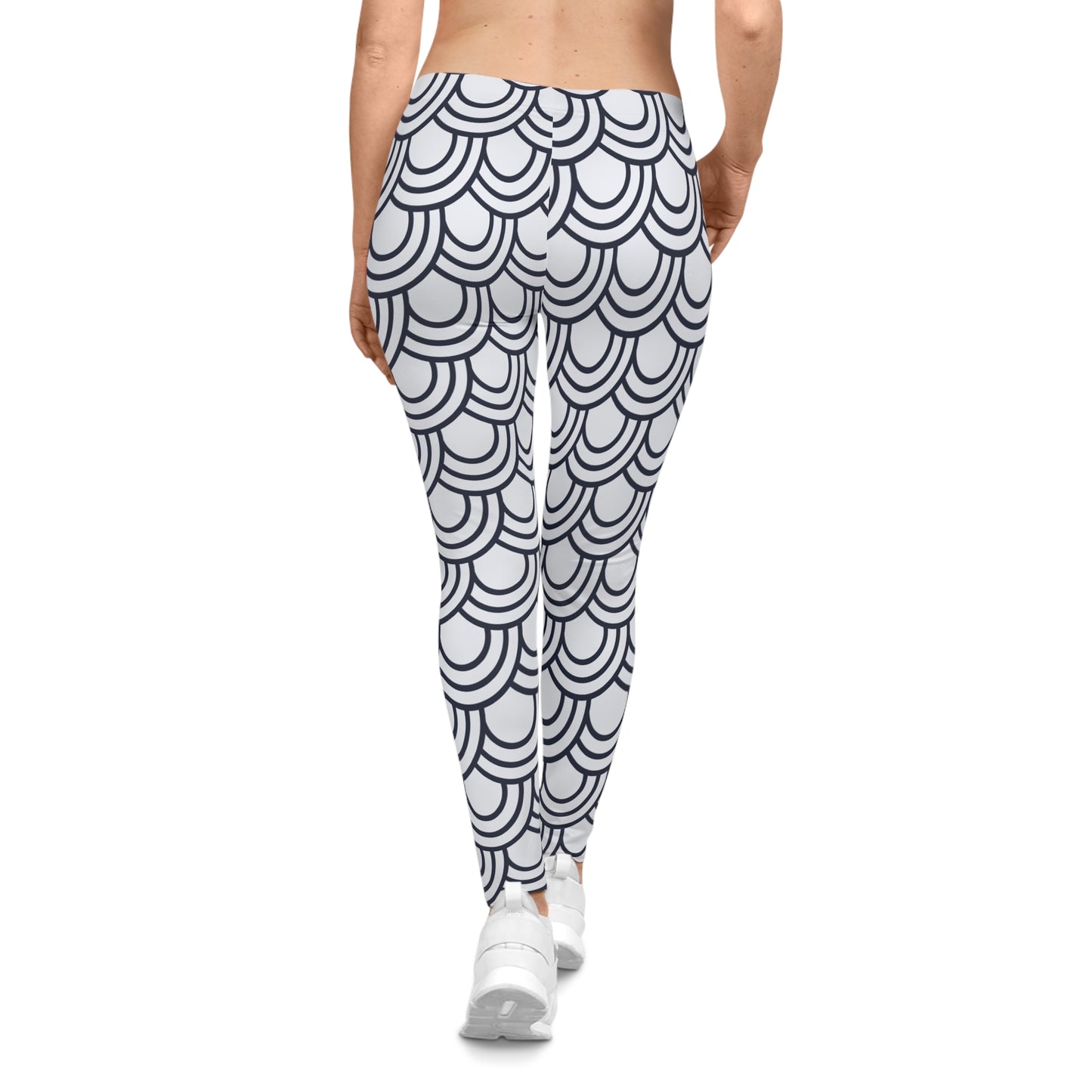 Chic Wave Pattern Women's Casual Leggings