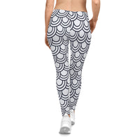Chic Wave Pattern Women's Casual Leggings