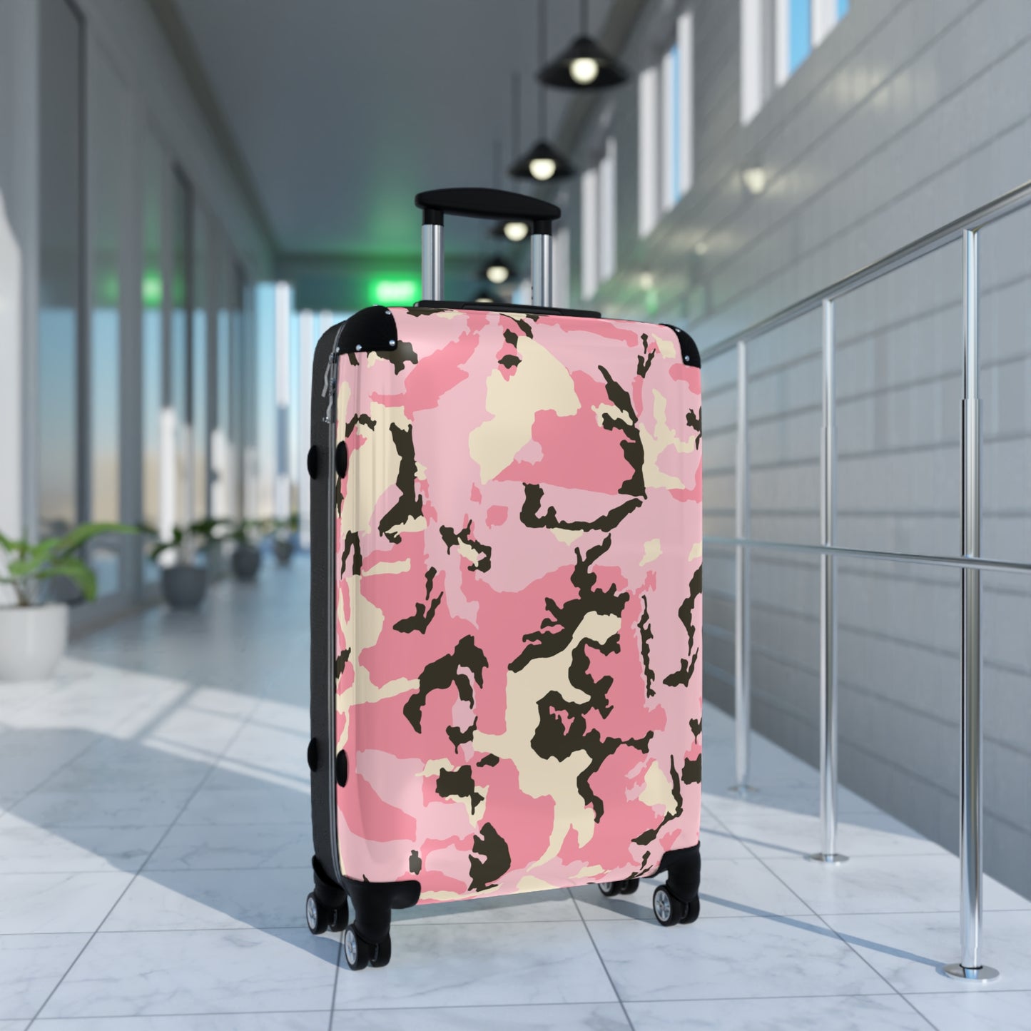 Stylish Camo Pink Suitcase for Fashionable Travel