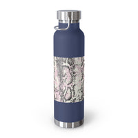Trendy Snakeskin Insulated Water Bottle - 22oz - Perfect for Travel & Outdoor Adventures