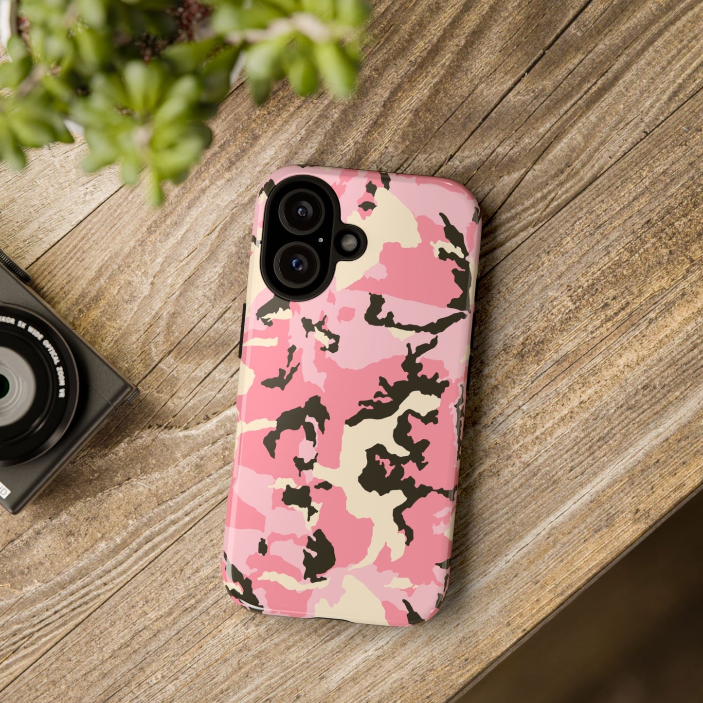Stylish Pink Camouflage Phone Case – Tough Cases for Trendsetters