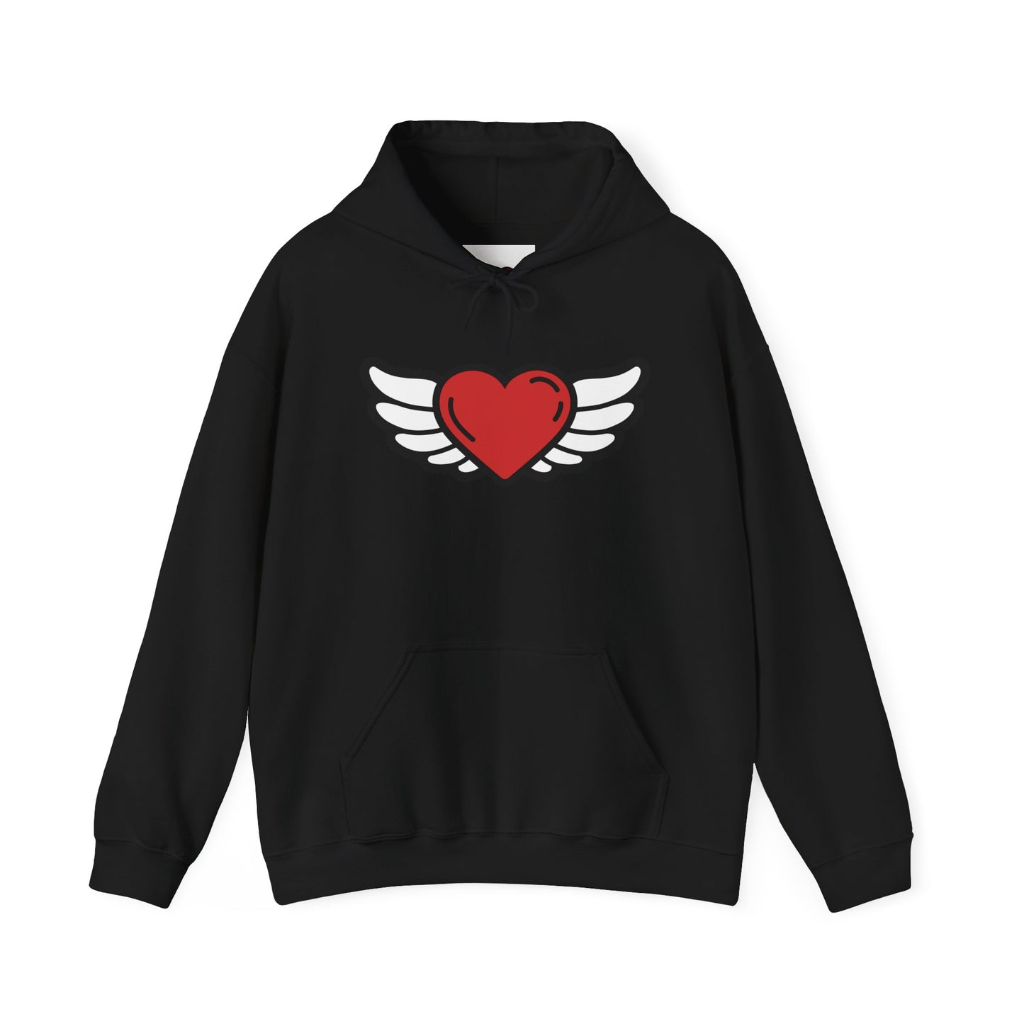 Angel Wings Heart Hoodie - Unisex Heavy Blend™ Sweatshirt for Love & Comfort
