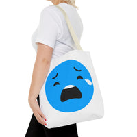 Emotional Expression Tote Bag - Cute Sad Face Design