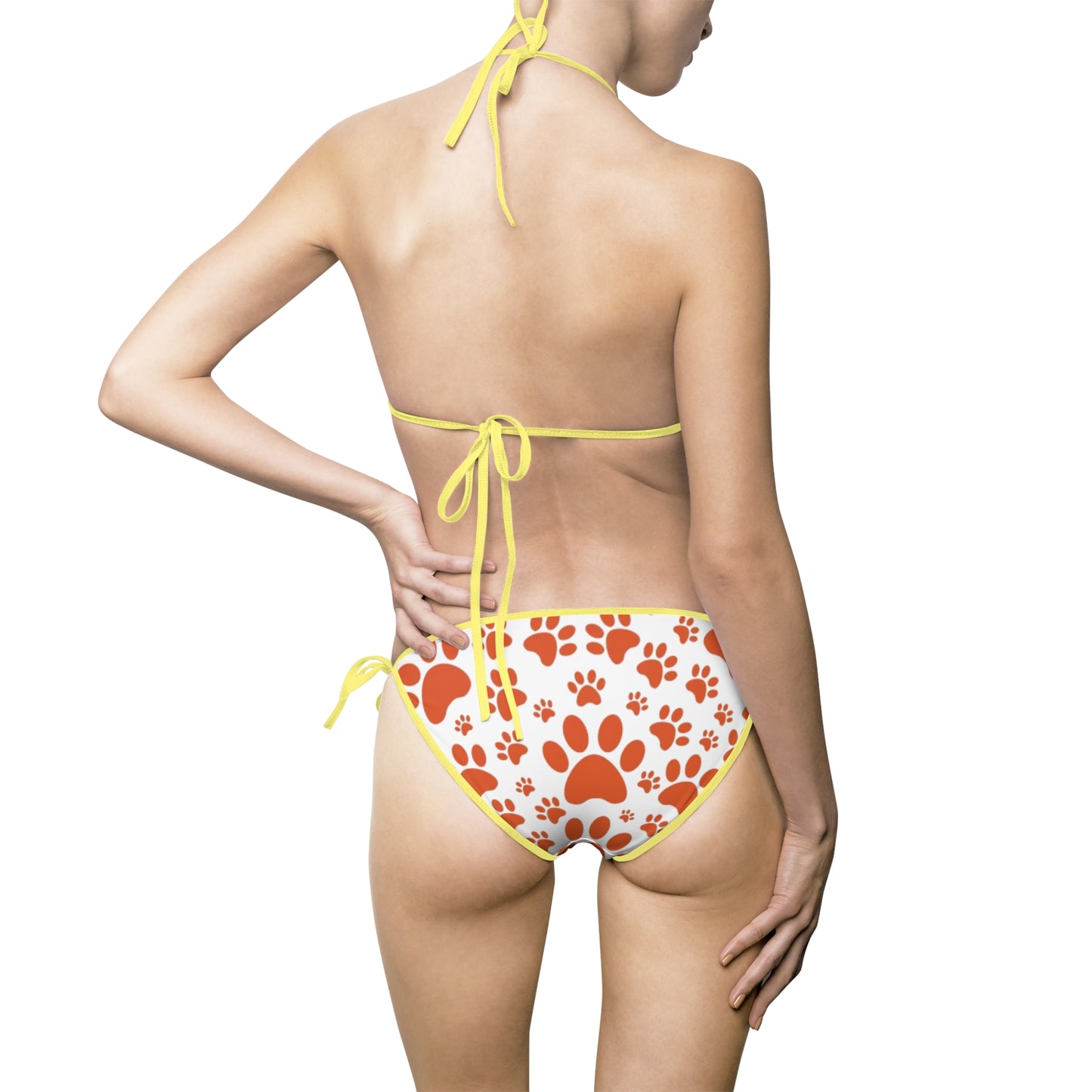 Playful Paw Print Bikini Swimsuit