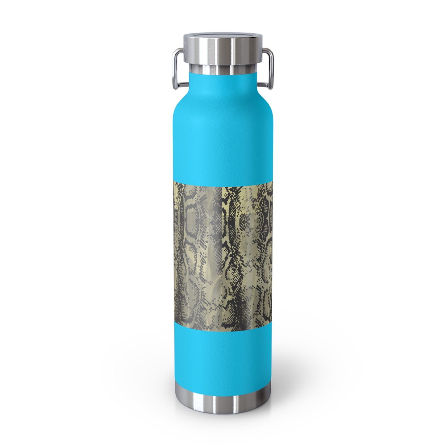 Stylish Snake Print Insulated Water Bottle - 22oz Copper Vacuum Flask