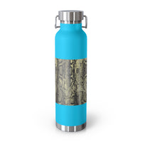 Stylish Snake Print Insulated Water Bottle - 22oz Copper Vacuum Flask