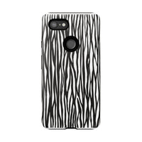 Tough Cases: Stylish Black and White Zebra Print Phone Case