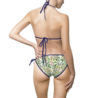 Floral Women's Bikini Swimsuit - Trendy Floral Triangle Swimwear for Beach Days