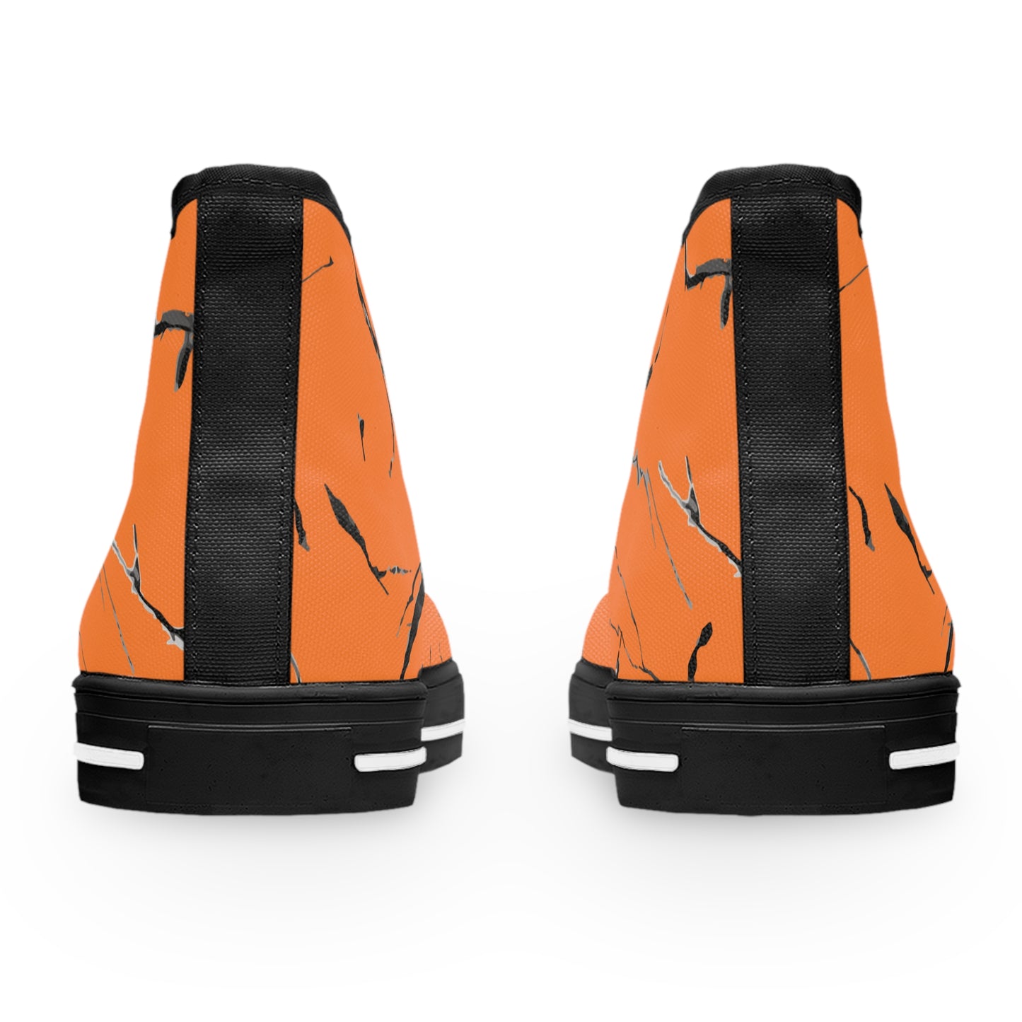 Stylish Orange Marble High Top Sneakers for Women