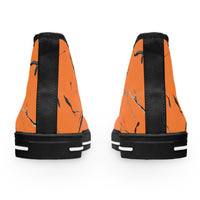 Stylish Orange Marble High Top Sneakers for Women