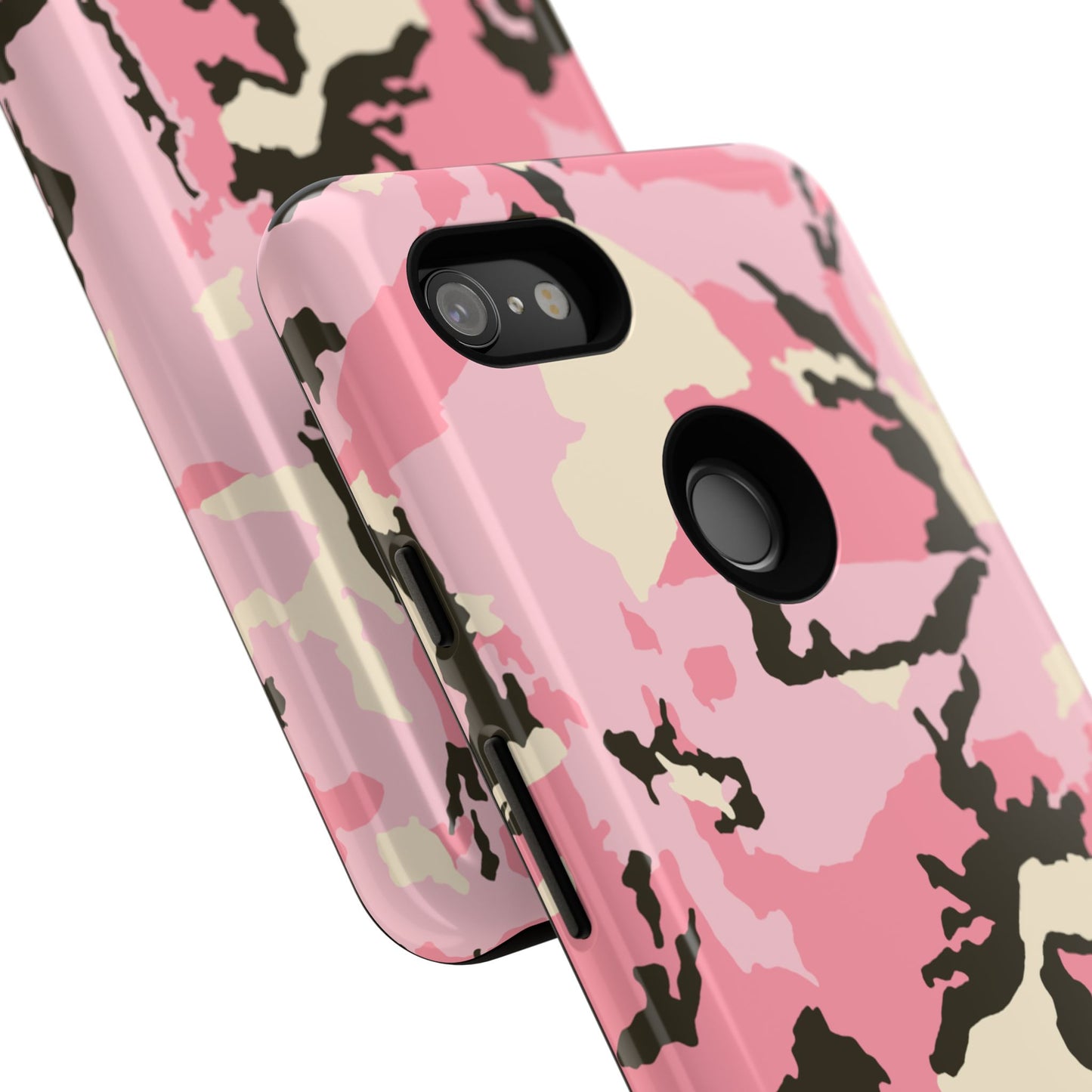 Stylish Tough Phone Case – Pink Camo Design for Bold Protection  Make a statement while keeping your phone safe with this eye-catching pink camouflage case that blends fashion with durability.