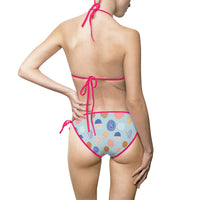 Colorful Polka Dot Women's Bikini Swimsuit - Perfect for Summer & Beach Days