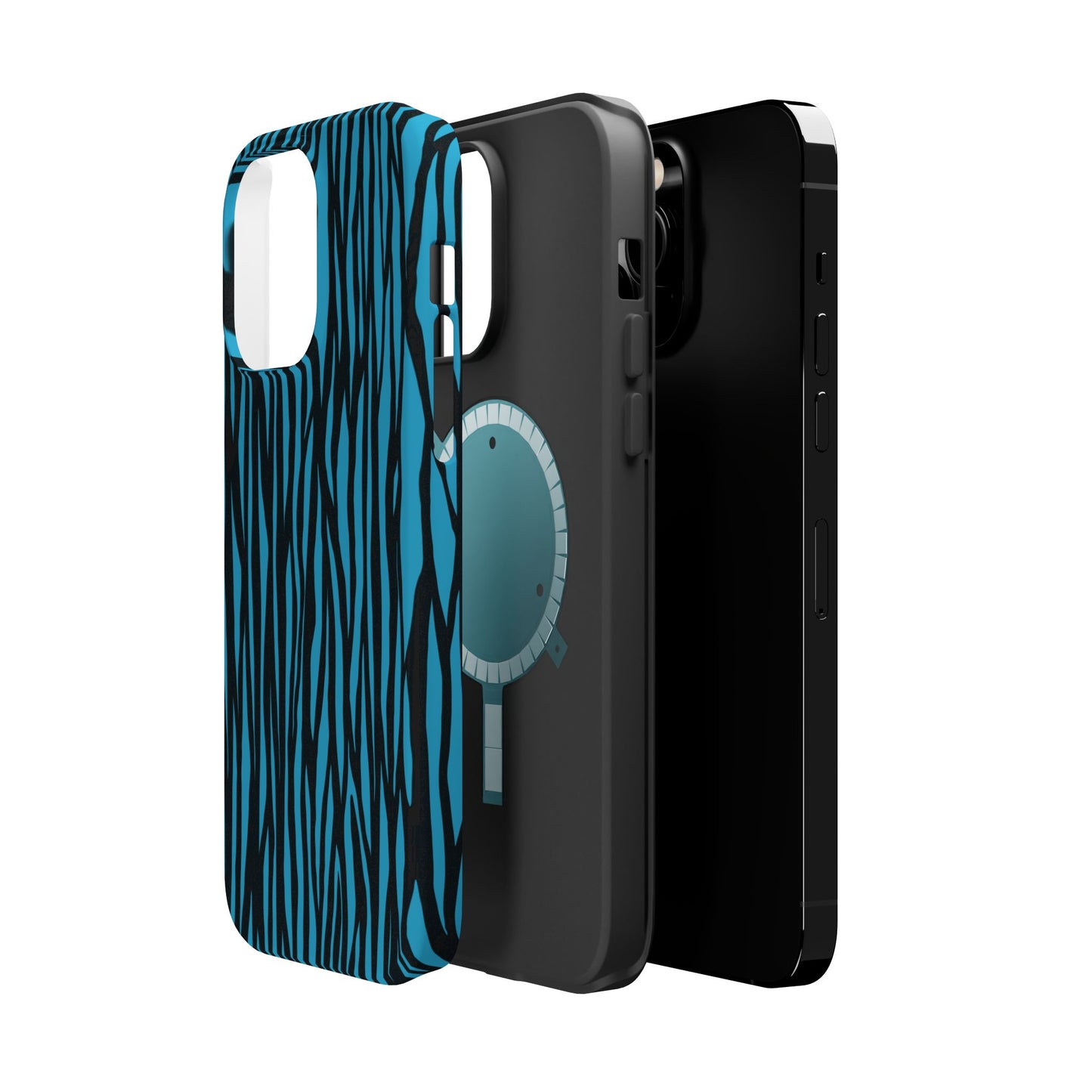 Zebra Print Magnetic Tough Case for iPhone - Durable & Stylish Phone Protection